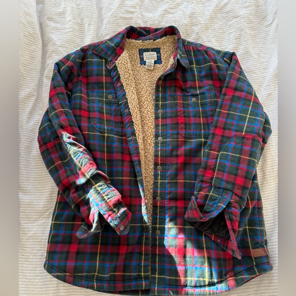LL Bean Men’s Sherpa Lined Flannel